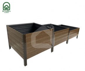 GPPS modulārā paaugstinātā dobe KLASIKA Woodlook (kāpnes)