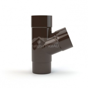 90 mm notekcaurules trejgabals Ø90/Ø90/Ø90, GAMRAT (PVC)