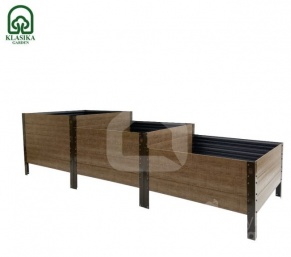 GPPS modulārā paaugstinātā dobe KLASIKA Woodlook (kāpnes)