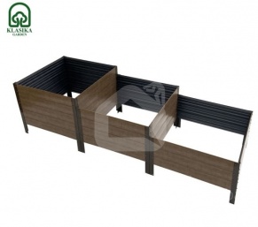 GPPS modulārā paaugstinātā dobe KLASIKA Woodlook (kāpnes)