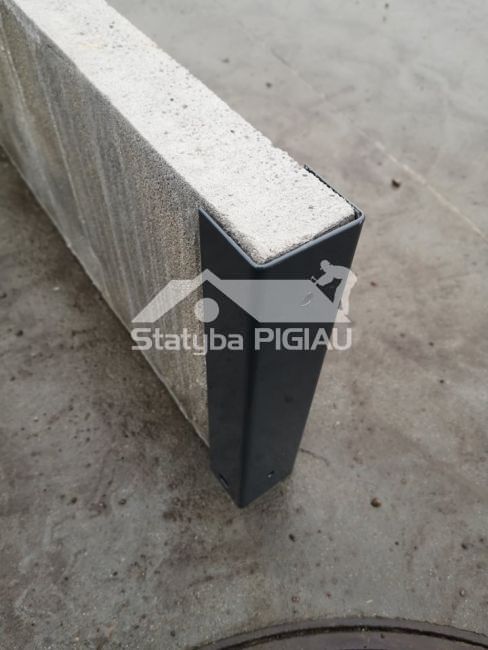 Pasēta, betona, gluda 2500x300x60mm Balts