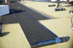 Bitumena jumta segums, RavaProof DIAMOND SBS, 4 mm (-25C) Black sand, apakšklājs