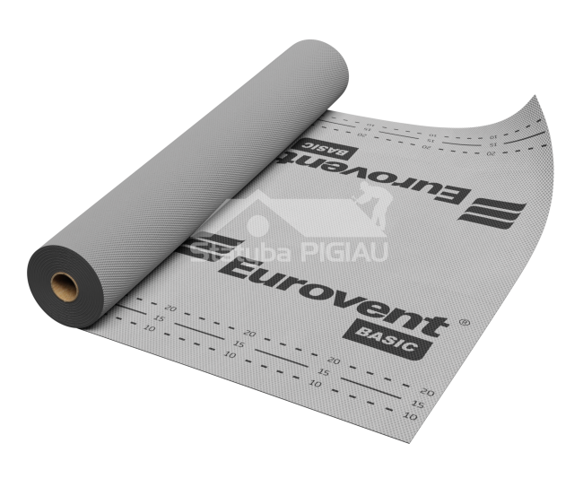 Difūzijas plēve Eurovent BASIC 100 gr./m², 1,5 m. x 50 m. = 75 m²