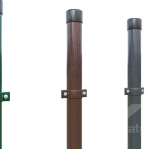 Žoga stabs, apaļš, ø48 mm, H2,5 m, siena: 1,2 mm, ZN + RAL