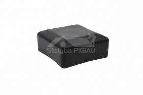 Vāciņš stabam 100x100 mm, PVC, melns