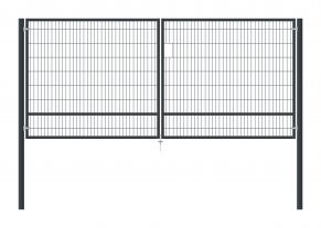 Vārti, 5 mm segmenta pildījums, divviru ar Locinox, 4000x1700 mm