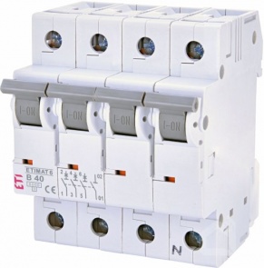 Автоматический выключатель переменного тока, 40А, тип B, ETI