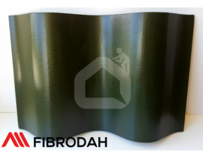 Fibrodah viļņotie lokšņu paneļi, 8 viļņu, zaļi, 1000x1130x5,8 mm