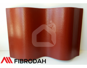 Fibrodah viļņotie lokšņu paneļi, 8 viļņu, ķiršu krāsa, 1000x1130x5,8 mm