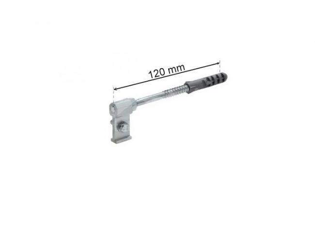 Notekcaurules skavas turētājs ar tapu 120 mm, GAMRAT (PVC), ZN