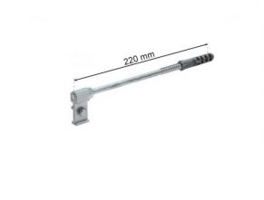Notekcaurules skavas turētājs ar tapu 220 mm, GAMRAT (PVC), ZN
