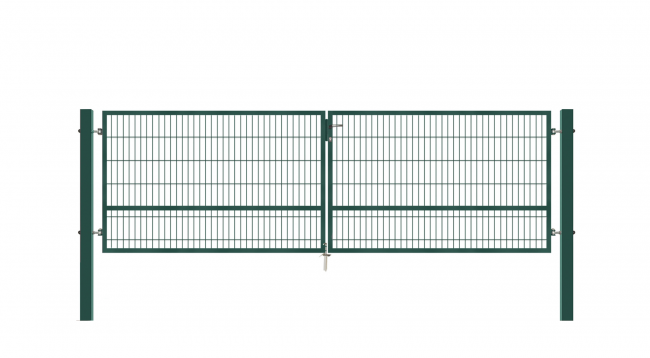 Vārti, 5 mm segmenta pildījums, divviru ar Locinox, 4000x1700 mm