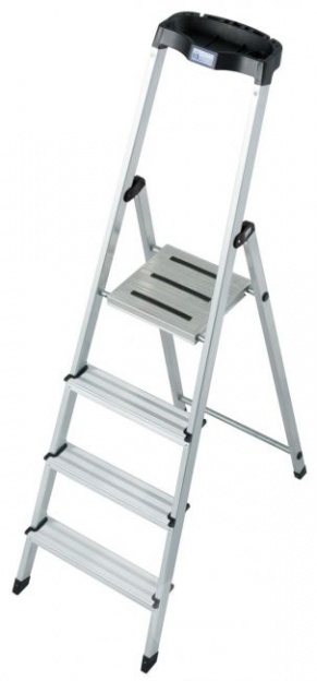 Alumīnija kāpnes SAFETY (4 pakāpieni) 126320