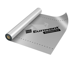Tvaika izolācijas plēve Eurovent STANDART ALU 110 gr/m², 1,5 m. x 50 m. = 75 m²