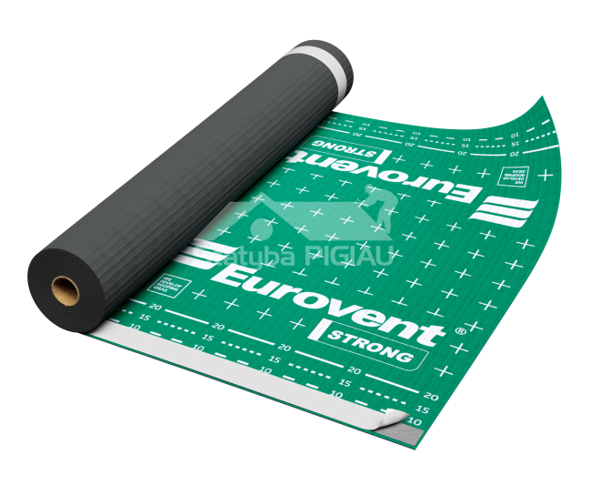 Difūzijas plēve Eurovent STRONG 160 gr./m², SK2 (Lipīgas malas), 1,5 m. x 50 m. = 75 m²