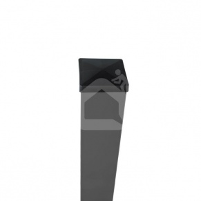 Žoga stabs 80x80 mm, H2,5 m, sienas biezums 2,0 mm, ar PVC turētāju