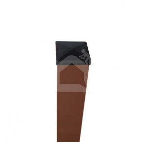 Žoga stabs 100x100 mm, H 3,0 m, sienas biezums: 2,0 mm, ar PVC stiprinājumu.