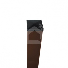 Žoga stabs 80x80 mm, H2,5 m, sienas biezums 2,0 mm, ar PVC turētāju