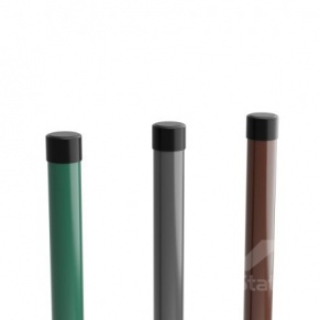 Žoga stabs, apaļš, ø48 mm, H2,5 m, siena: 1,2 mm, ZN + RAL