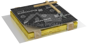 Difūzijas plēve Eurovent SUPER 170 gr./m², SK2 (lipīgas malas), 1,5 m. x 50 m. = 75 m²