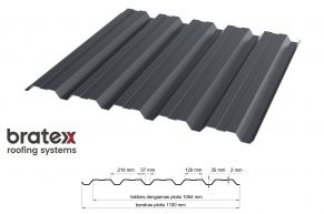 BRATEX Trapeciveida profils T-35(W) Fasādes