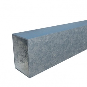 Caurule 60x40 mm, H6,0 m, siena: 2 mm, ZN