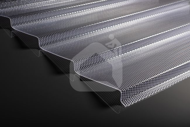 MK PC DIAMOND TILE EFFECT polikarbonāta flīžu pārklājums, 9°, caurspīdīgs, 4, 6 m