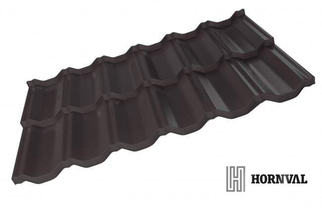 Metāla dakstiņu moduļa jumts Flamenco H2, Super Gloss