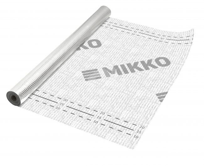 Tvaika izolācijas plēve MIKKO ALU STANDARD 90 gr/m², 1,5 m. x 50 gadi = 75 m²