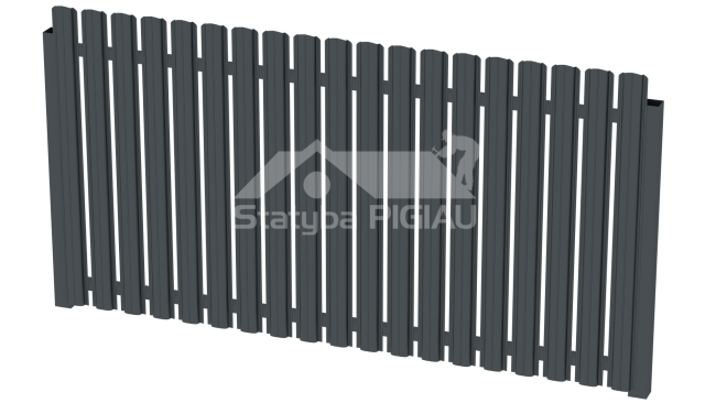 Horizontalais profils 20x40 mm, L3.0 m., sieniņa:1.3 mm