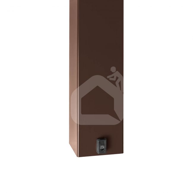 Žoga stabs 80x80 mm, H2,5 m, sienas biezums 2,0 mm, ar PVC turētāju
