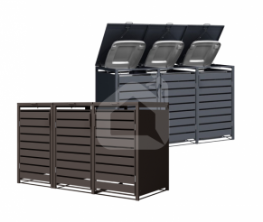 Trīsvietīga atkritumu konteineru nojume MIKKO